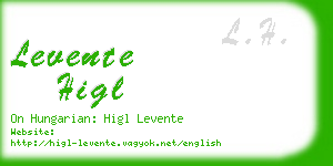 levente higl business card